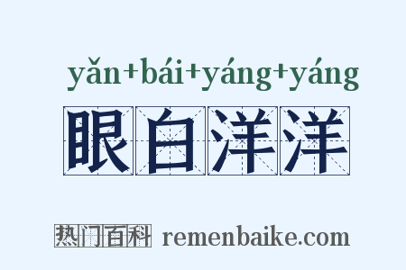 眼白洋洋是什么意思的图片